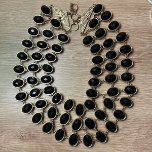 Amrita Singh Blue and Gold Statement Necklace with Gemstones